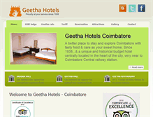 Tablet Screenshot of geethahotels.com